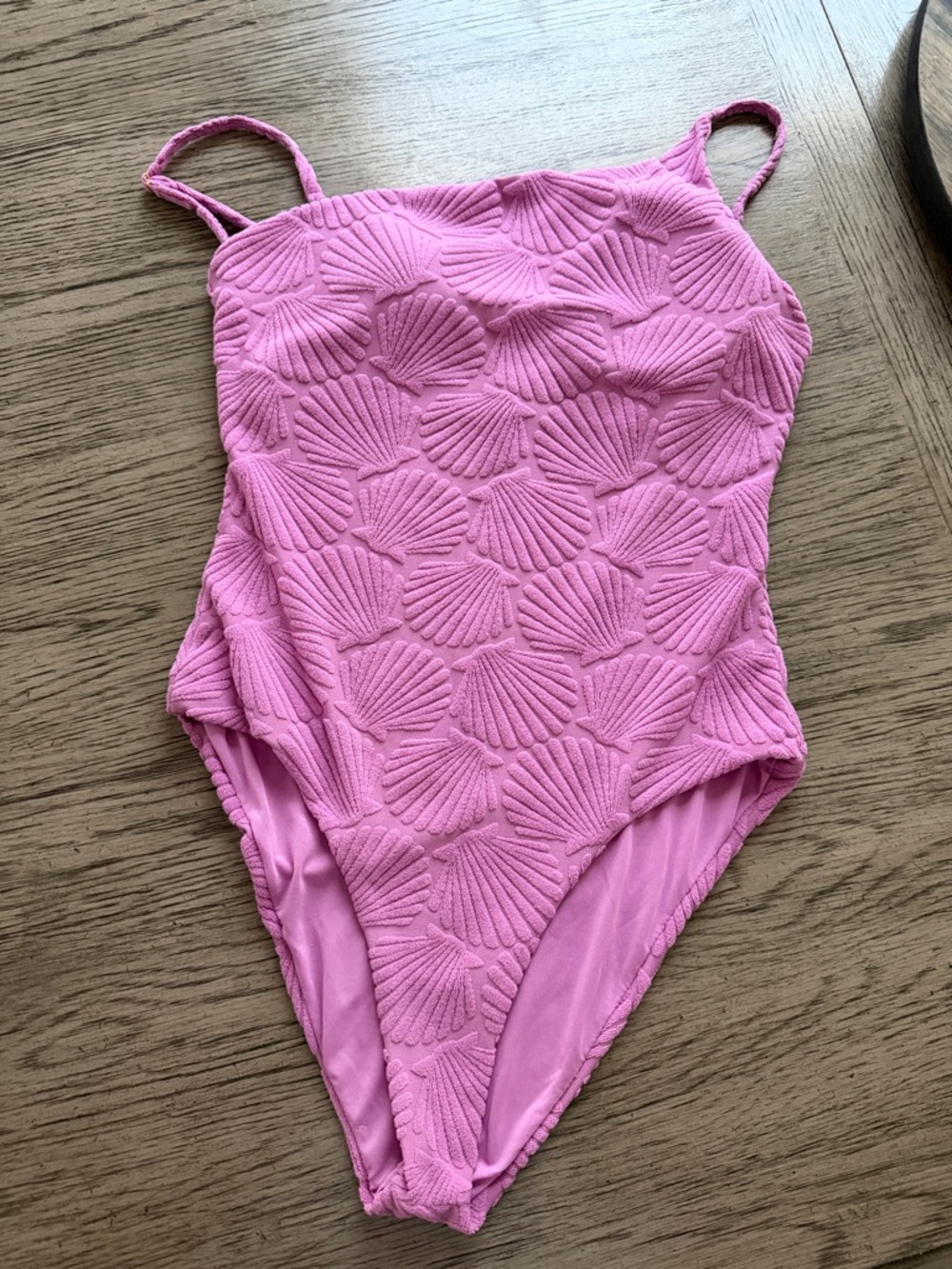 Beach Riot Pink Textured Shell One-Piece Swimsuit